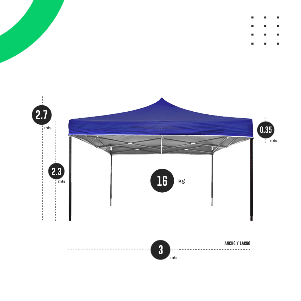 Gazebo de 3 x 3 mts - Imagen 4