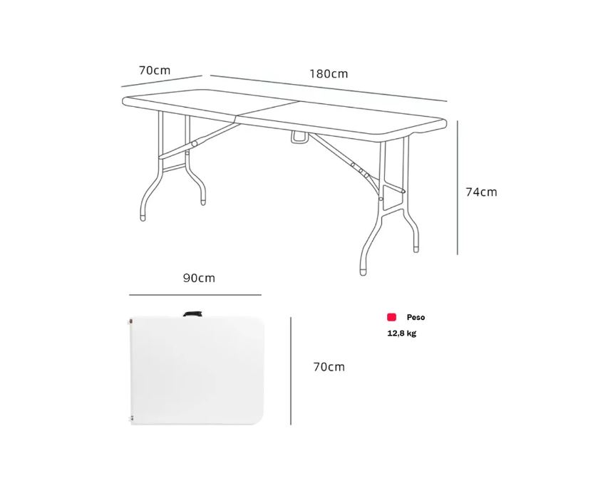 Mesa plegable + 4 sillas de exterior jardín - Imagen 3